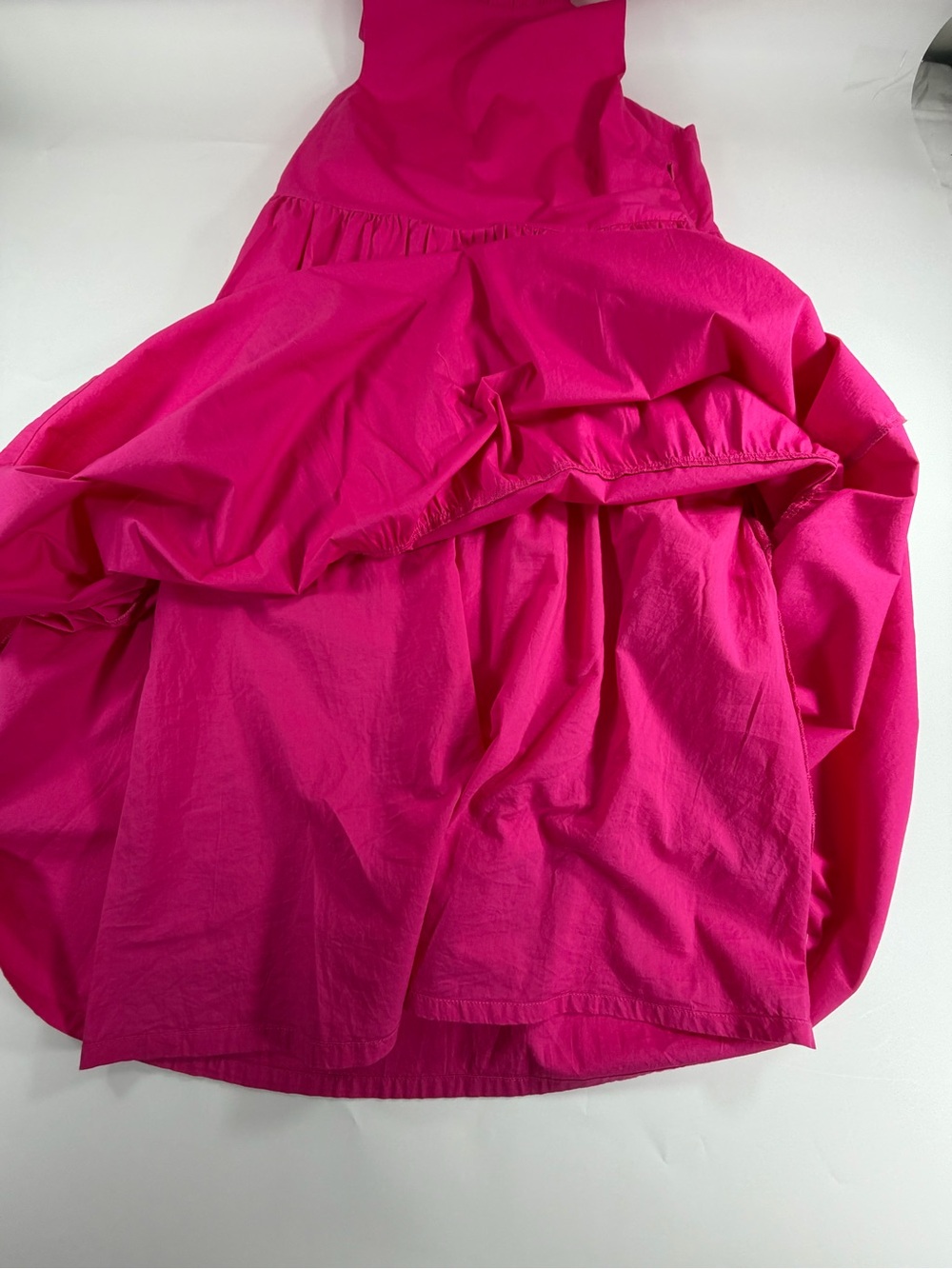 J.Crew Factory Pink Tiered Midi Dress Sleeveless Poplin Cottagecore XS - Picture 9 of 10